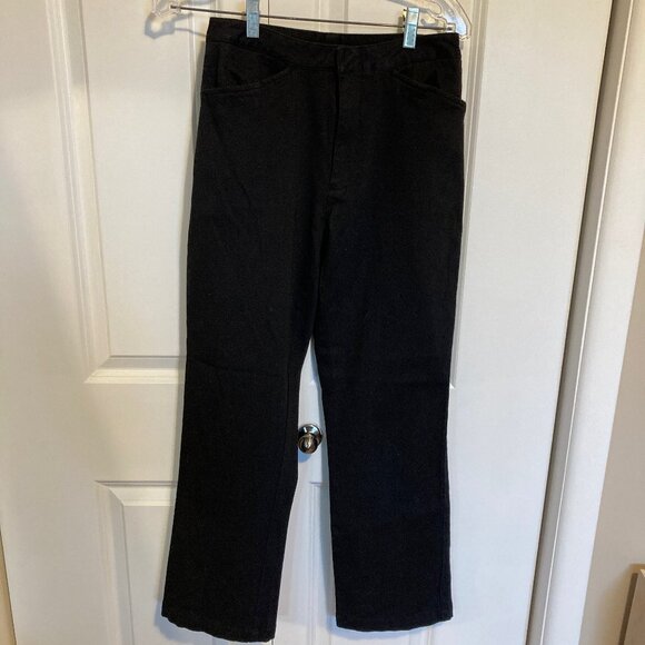 Cotton Ginny Black Stretch Bootcut Pants, Size 5P - Picture 1 of 7